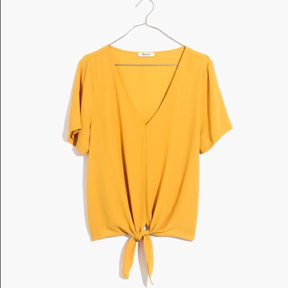 NWT!! Madewell Novel Tie-Front Tee